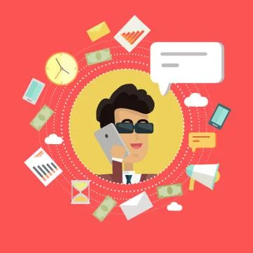 Creative Office Background 스톡 일러스트