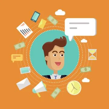 Creative Office Background Illustrazione stock