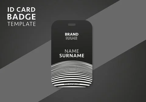 Creative Office ID Card Template Design Layout. Employee ID Card Design Template Illustrazione stock