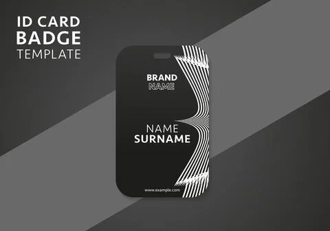 Creative Office ID Card Template Design Layout. Employee ID Card Design Template Stock Illustration