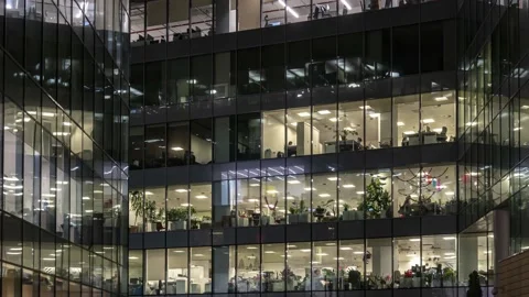 Creative office workers in the end of working day time lapse.. Stock Footage 147052581