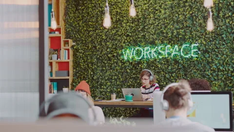 Creative office, workspace and busy staff working on tech in a web design agency Stock Footage 224281670