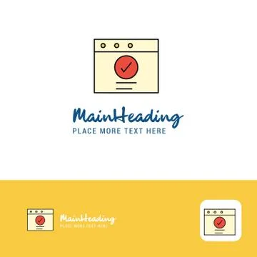 Creative Ok  Logo Design. Flat color Logo place for Tagline. Vector Illustrat Ilustração Stock