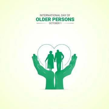 Creative Older Persons Day ads design. International Older Persons Day, Cel.. Stock Illustration