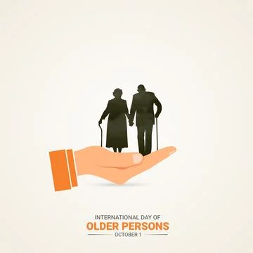 Creative Older Persons Day ads design. International Older Persons Day, Cel.. Stock Illustration