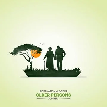 Creative Older Persons Day ads design. International Older Persons Day, Cel.. Stock Illustration