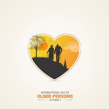 Creative Older Persons Day ads design. International Older Persons Day, Cel.. Stock Illustration