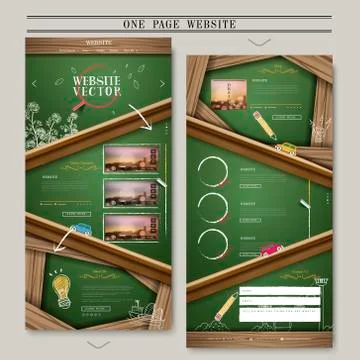 Creative one page web design Stock Illustration