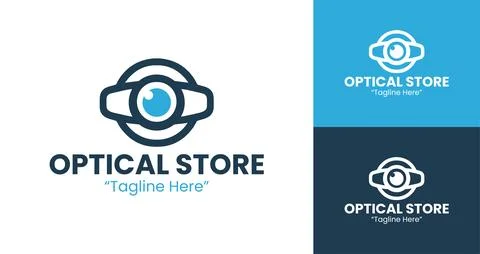 Creative Optical Store Logo Ilustração Stock
