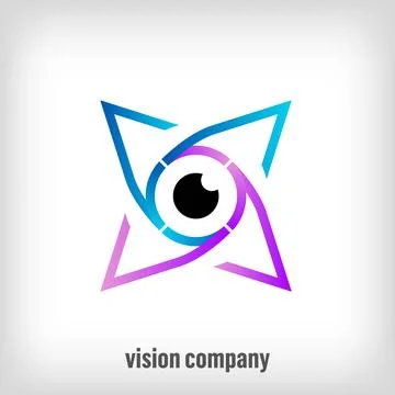 Creative optical vision logo. Stock Illustration