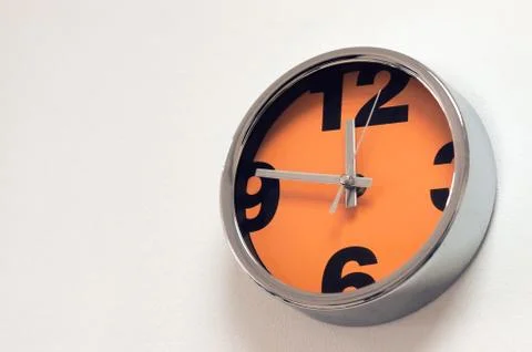 Creative orange Clock Stock Photos