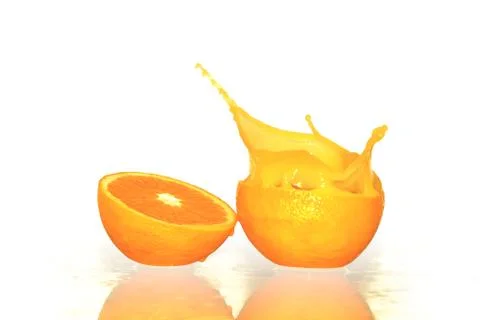 Creative orange juice Stock Photos