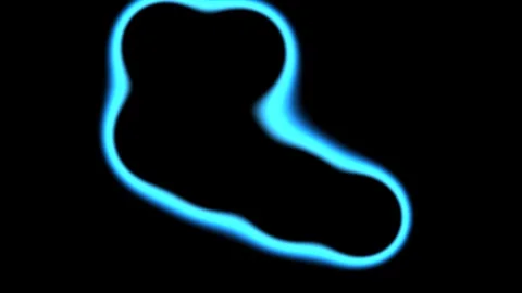 Creative orange light shape on black background Stock Footage 338021463