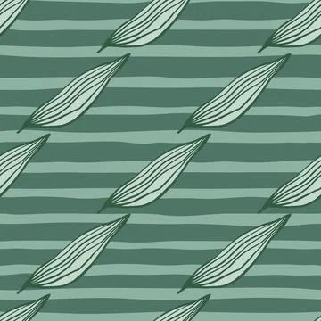 Creative organic line leaves pattern. Illustrazione stock