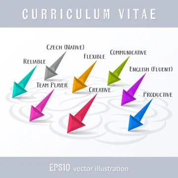 Creative original cv template イラスト素材