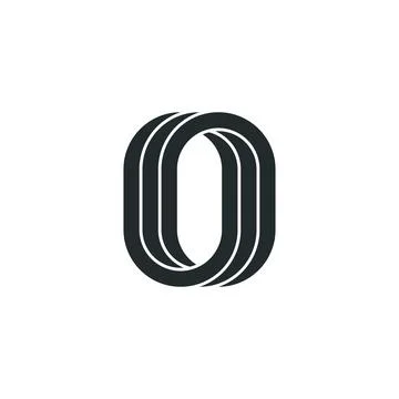 Creative, original number zero or letter O. Vector symbol. Stock Illustration