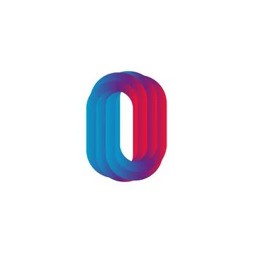 Creative, original number zero or letter O. Vector symbol. Stock Illustration