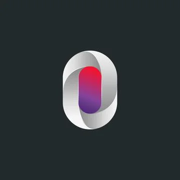 Creative, original number zero or letter O. Vector symbol. Stock Illustration