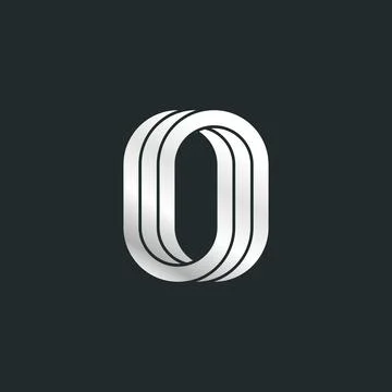 Creative, original number zero or letter O. Vector symbol. Stock Illustration