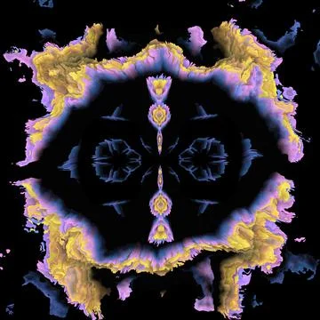 Creative ornamental design on black background Illustrazione stock