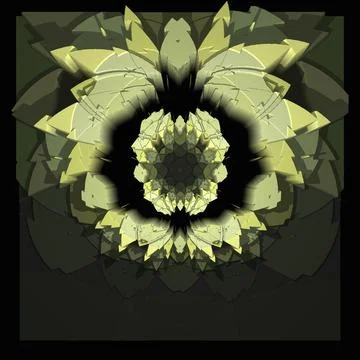Creative ornamental design on black background Stock Illustration