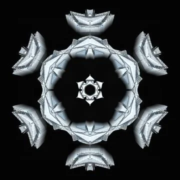 Creative ornamental design on black background Stock Illustration