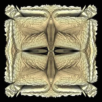 Creative ornamental design on black background Stock-Illustration