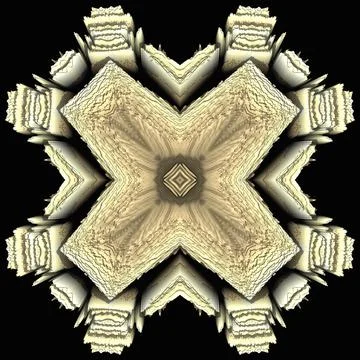 Creative ornamental design on black background Illustrazione stock