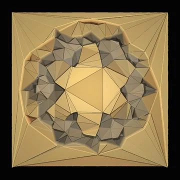 Creative ornamental design on black background Stock-Illustration