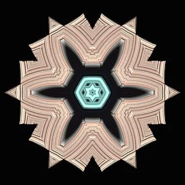 Creative ornamental design on black background Stock Illustration