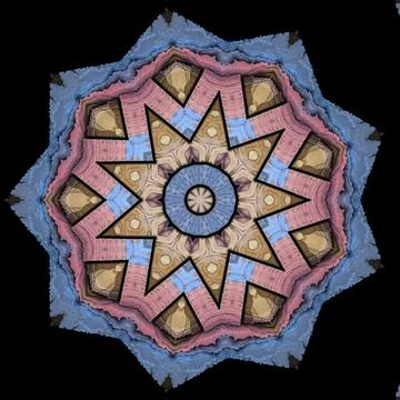 Creative ornamental design on black background Illustrazione stock