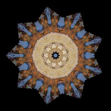 Creative ornamental design on black background Stock Illustration