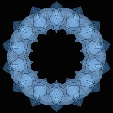 Creative ornamental design on black background Illustrazione stock