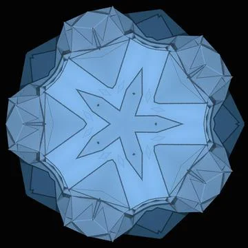 Creative ornamental design on black background Stock-Illustration