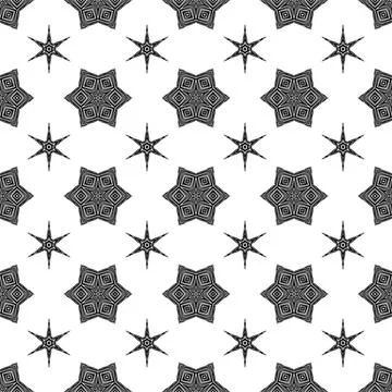 Creative Ornamental Seamless Black Pattern Creative Ornamental Seamless Bl... Stockfoto's