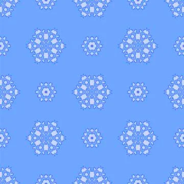 Creative Ornamental Seamless Blue Pattern Illustrazione stock