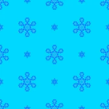 Creative Ornamental Seamless Blue Pattern Stock Illustration