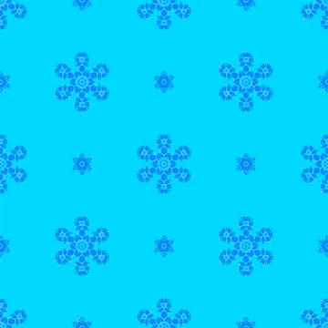 Creative Ornamental Seamless Blue Pattern Stock Illustration