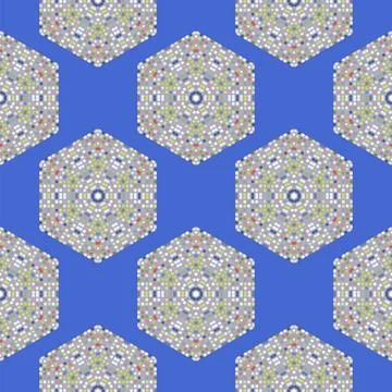 Creative Ornamental Seamless Blue Pattern. Creative Ornamental Seamless Bl... Foto stock