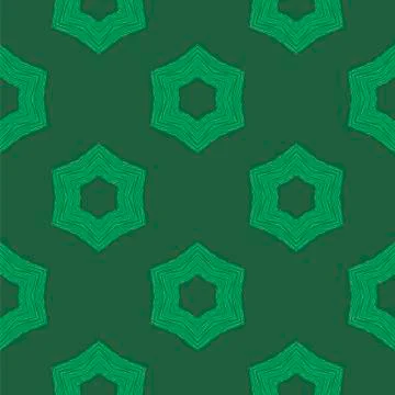 Creative Ornamental Seamless Green Pattern Illustrazione stock