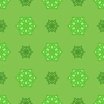 Creative Ornamental Seamless Green Pattern Stockillustratie