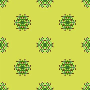 Creative Ornamental Seamless Green Pattern Creative Ornamental Seamless Gr... Stock Photos