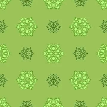 Creative Ornamental Seamless Green Pattern Creative Ornamental Seamless Gr... Stock Photos