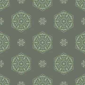 Creative Ornamental Seamless Green Pattern Creative Ornamental Seamless Gr... 스톡 사진