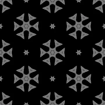 Creative Ornamental Seamless Grey Pattern Illustrazione stock