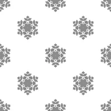 Creative Ornamental Seamless Grey Pattern Illustrazione stock