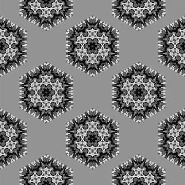 Creative Ornamental Seamless Grey Pattern Creative Ornamental Seamless Gre... Stock Photos