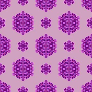 Creative Ornamental Seamless Pink Pattern Illustrazione stock