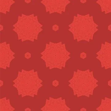 Creative Ornamental Seamless Red Pattern Stock Illustration