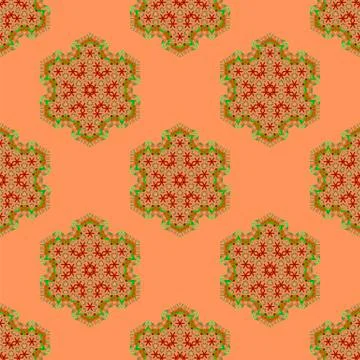 Creative Ornamental Seamless Red Pattern Stock Illustration